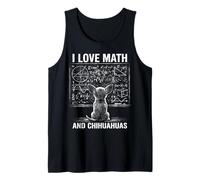 I Love Math And Chihuahua Divertente Cane Matematica Grafica Canotta