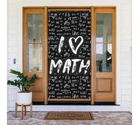 I Love Math - Coperture decorative per porte interne ed esterne, decorazioni primavera/estate/autunno/inverno, decorazioni natalizie per Halloween