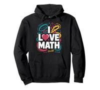 I Love Math Equations Appassionato Design Felpa con Cappuccio
