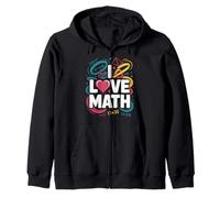 I Love Math Equations Appassionato Design Felpa con Cappuccio