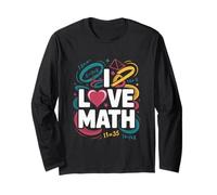 I Love Math Equations Appassionato Design Maglia a Manica