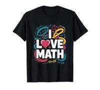 I Love Math Equations Appassionato Design Maglietta