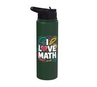 I Love Math Equations Appassionato Design Stainless Steel Insulated Water Bottle