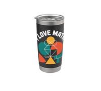 I Love Math Forme Geometriche Creatività Bicchiere termico in acciaio inox doppia parete