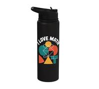 I Love Math Forme Geometriche Creatività Stainless Steel Insulated Water Bottle