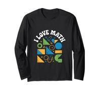I Love Math Forme Geometriche Equazione Maglia a Manica