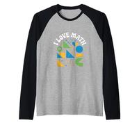 I Love Math Forme Geometriche Equazione Maglia con Maniche Raglan