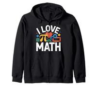I Love Math Fun Geometry Pi Forme Felpa con Cappuccio