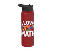 I Love Math Fun Geometry Pi Forme Stainless Steel Insulated Water Bottle