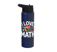 I Love Math Fun Geometry Pi Forme Stainless Steel Insulated Water Bottle