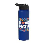 I Love Math Geometry Pi Simboli Infinito Stainless Steel Insulated Water Bottle