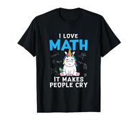 I Love Math It Makes People Cry Funny Math Unicorn Maglietta