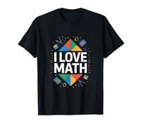 I Love Math Numeri Geometrici Colorati Maglietta