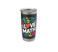 I Love Math Numeri Luminosi Geometria Pi Bicchiere termico in acciaio inox doppia parete