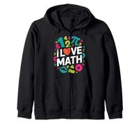I Love Math Numeri Luminosi Geometria Pi Felpa con Cappuccio