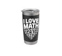 I Love Math Pi Numeri Grafica Bicchiere termico in acciaio inox doppia parete