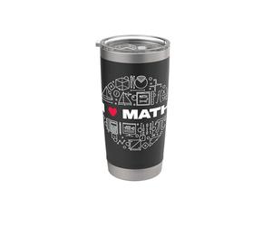 I Love Math - Studente di Matematica Bicchiere termico in acciaio inox doppia parete
