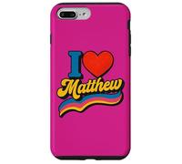 I Love Matthew Bold Romantico cuore nome design per San Valentino Custodia per iPhone 7 Plus/8 Plus