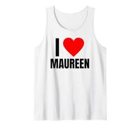 I Love Maureen Nome Personalizzato Donne Cuore Amico Ragazze Canotta