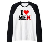 I Love Me I Love Men Amo Le Donne Potere Donna Femminista Maglia con Maniche Raglan