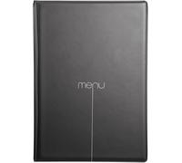 I Love Menu Linea Risto Porta Menù per Fogli A5 (14,8 X 21 Cm), PVC, Nero, 15.3