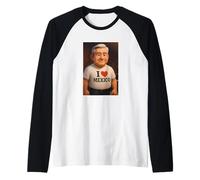 I Love Mexico Illustration Novelty Graphic Designs Maglia con Maniche Raglan