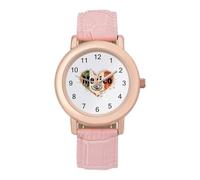 I Love Mexico - Orologio da polso da donna, con cinturino in pelle, stile vintage, con cinturino in pelle, stile casual, con tre lancette