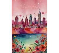 I Love Mexico Travel Journal - Pink Floral Mexico Diary for Girls, Teens & Women | Perfect Gift to Write Vacation Memories and Travel Notes | 120 Wide-Ruled Pages | Paperback.