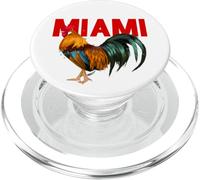 I Love Miami, Cool Miami with Colorful Rooster Illustration PopSockets PopGrip per MagSafe