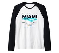 I Love Miami FL., Miami Beach Outfit Illustration Graphic Maglia con Maniche Raglan