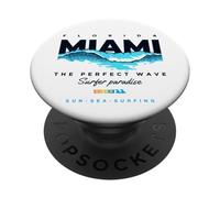 I Love Miami FL., Miami Beach Outfit Illustration Graphic PopSockets PopGrip Adesivo