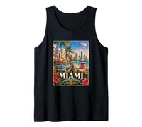 I Love Miami FL., Miami Tropical Beach Vintage Travel Poster Canotta