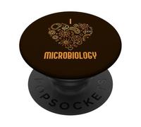 I Love Microbiology - Virus Batteri Cuore Distressed Design PopSockets PopGrip Adesivo