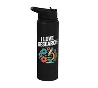 I Love Microscopi di ricerca DNA Scienza Stainless Steel Insulated Water Bottle