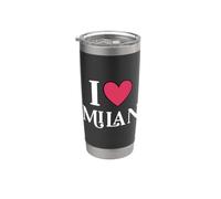 I Love Milano Italia Bicchiere termico in acciaio inox doppia parete