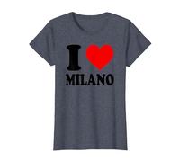 I Love Milano Italia Maglietta, Donna, Pervinca, L