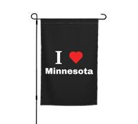 I Love Minnesota Bandiera Da Esterno Con Occhielli Bandiera Da Giardino Moda Bandiere Da Cortile Per Decorazione Campionato Prato 30X45cm