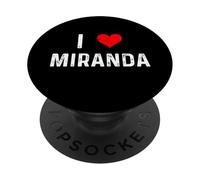 I Love Miranda - Cuore - Distressed PopSockets PopGrip Adesivo