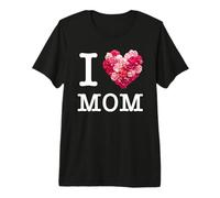 I Love Mom Festa della Mamma Garofano Design Maglietta Premium