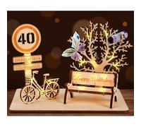I LOVE MOM Regalo di compleanno in legno, regalo per bicicletta, fai da te tridimensionale, panchina decorativa per regali, matrimoni, feste, compleanni, anniversari (GYY-40)