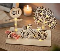 I LOVE MOM Taccuino in legno, per compleanno, in legno, fai da te, con alberi tridimensionali, per regali, feste, compleanni, anniversari, (LP-60)