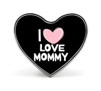 I Love Mommy Cuore Spilla da bavero Cravatta Spilla divertente Spilla Bottone Distintivo Cappello Vestiti Accessori per Uomo Donna