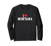 I Love Montana - MT - Throwback Design - Classic Maglia a Manica