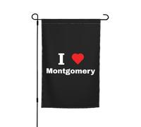 I Love Montgomery For Outside 12x18 Inch Garden Flag