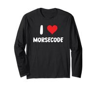 I Love Morse Code - Cuore - Parlare Sicurezza Parlare Maglia a Manica