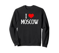 I Love Moscow Russia Russia Famiglia Russa Vacanze Viaggi Souvenir Felpa