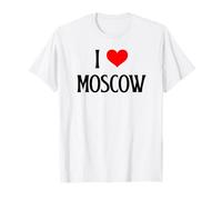 I Love Moscow Russia Russia Famiglia Russa Vacanze Viaggi Souvenir Maglietta