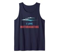 I Love Motorboating Barca a Vela Captain of The Sea Canotta