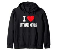 I Love Motori fuoribordo Felpa con Cappuccio