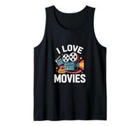 I Love Movies Film Reel Camera Clapper Canotta
